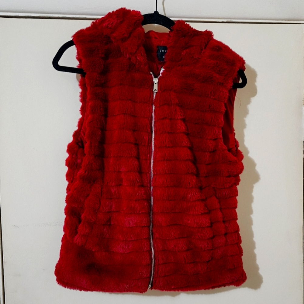 Faux Fur Hooded Vest